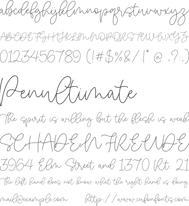 Claritty font preview