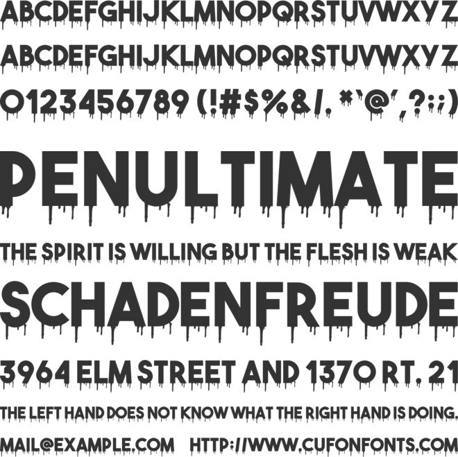 RedBoldBloody font preview