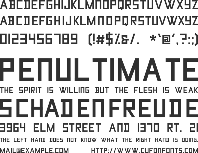 STOR font preview