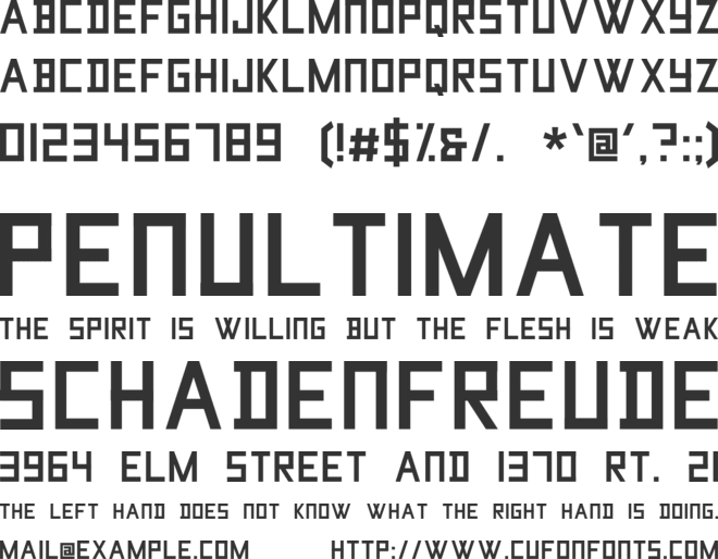 STOR font preview