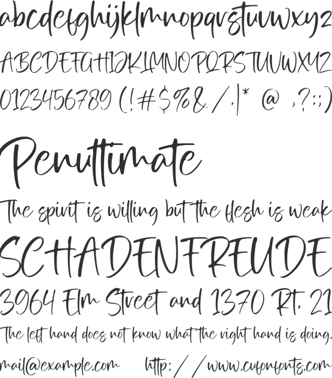 Butter Paste font preview
