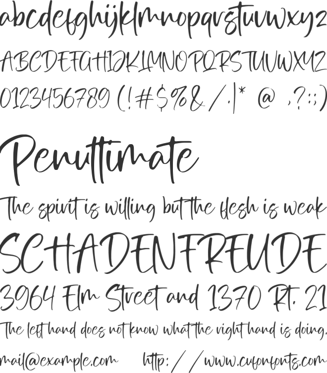 Butter Paste font preview