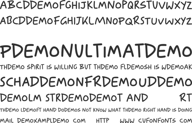Childhood font preview