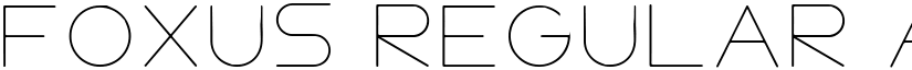 FOXUS Regular font