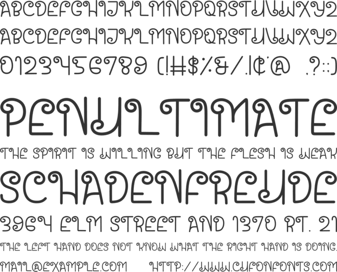 Santa House font preview