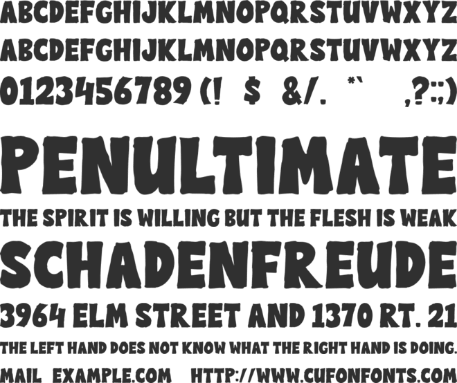 Zombie Monster font preview