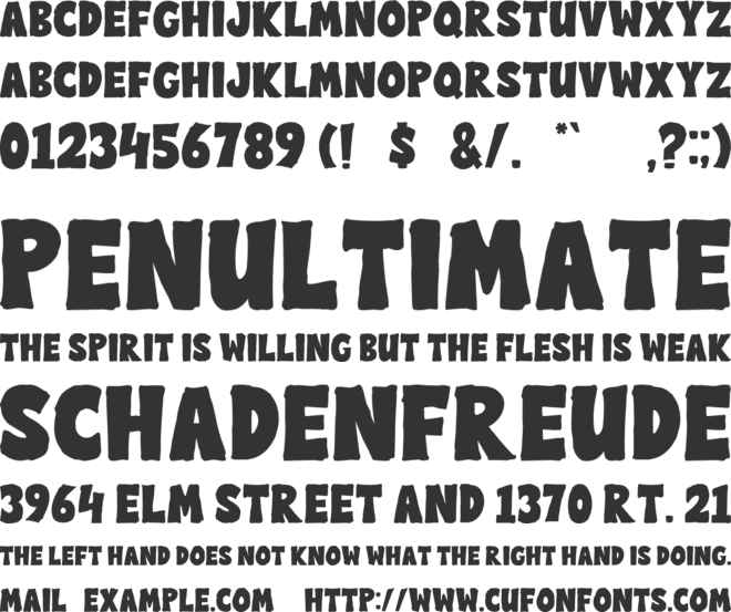 Zombie Monster font preview