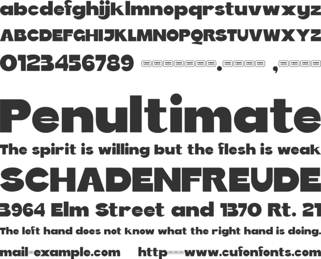 King Gaming Free Trial font preview