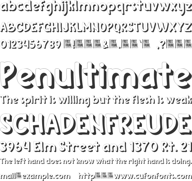 Kinder Minders font preview