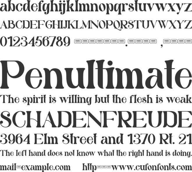 Kharaissa Free Trial font preview