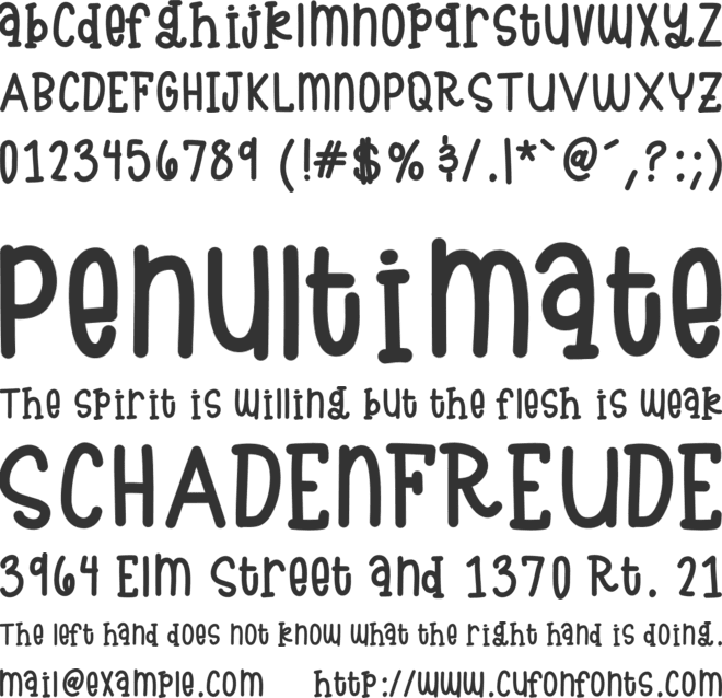 winter squash font preview