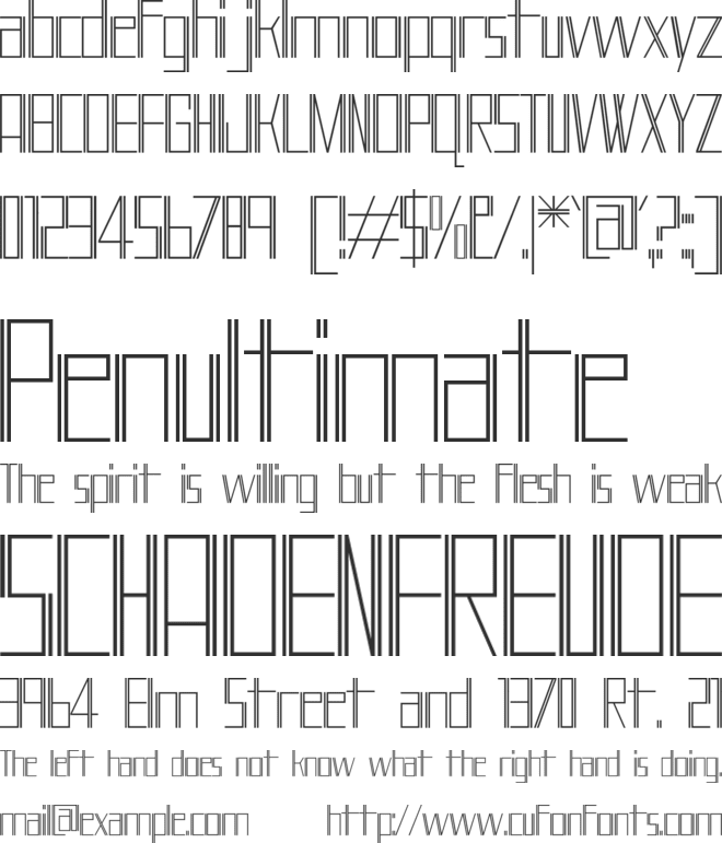ModernType font preview