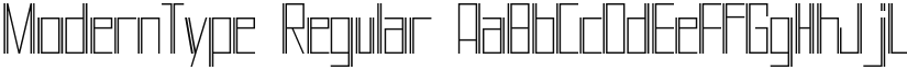ModernType Regular font