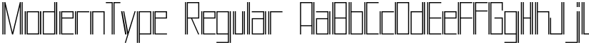 ModernType Regular font
