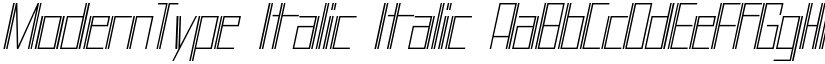 ModernType Italic Italic font
