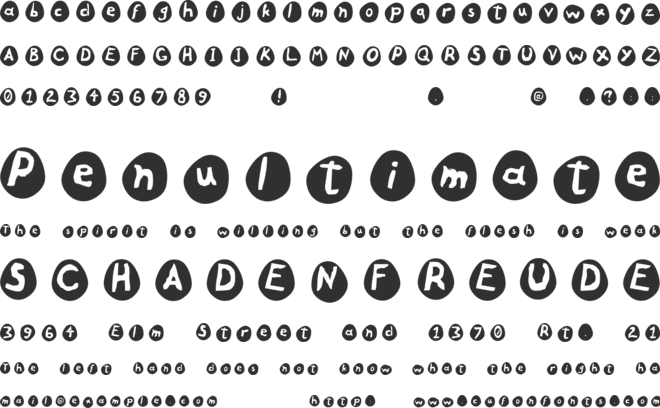Eggs font preview