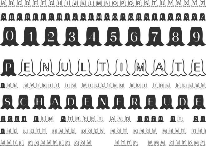 Halloween Ghost font preview