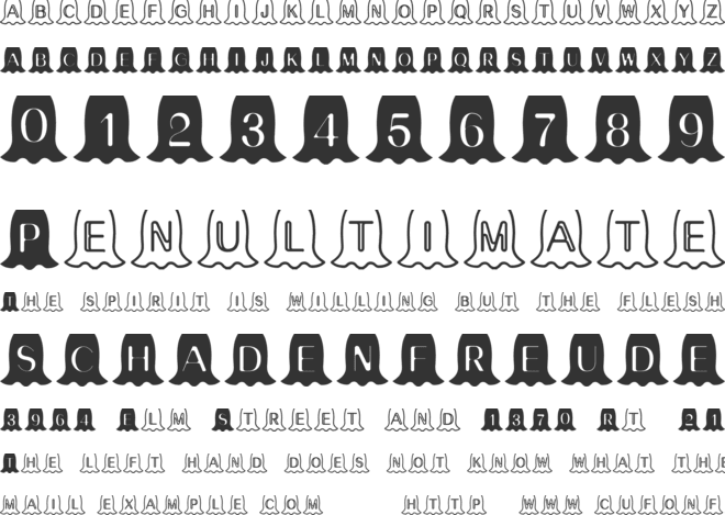 Halloween Ghost font preview