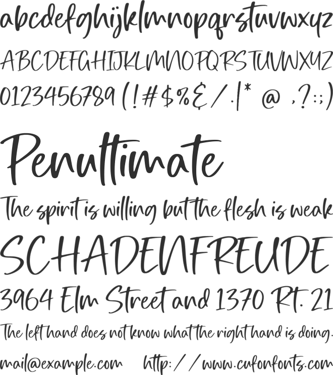 Rightwood font preview