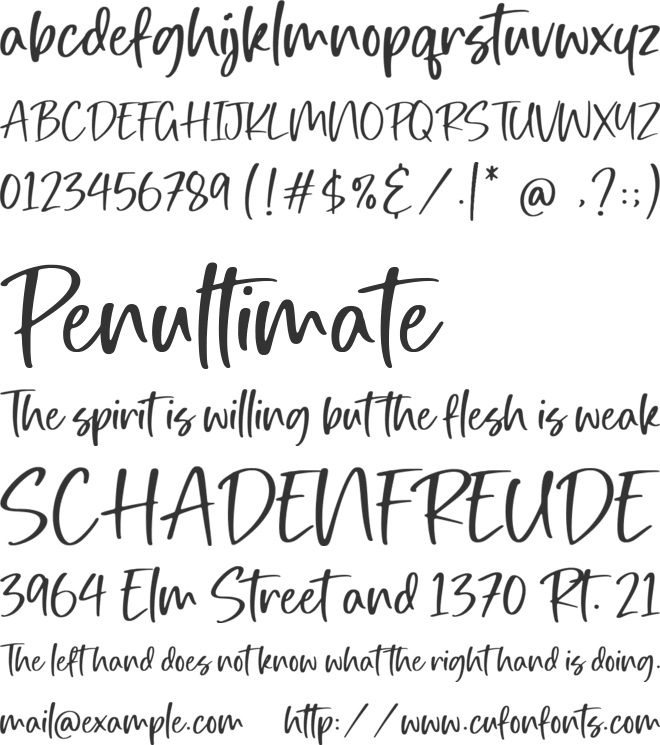 Rightwood font preview