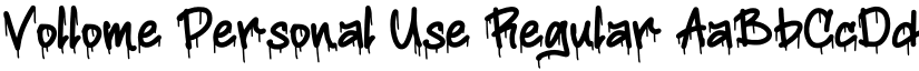 Vollome Personal Use Regular font