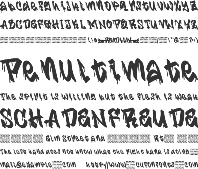 Roadway Personal Use font preview