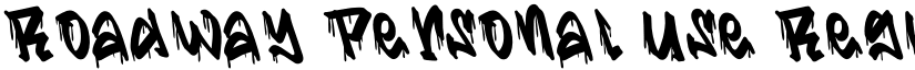 Roadway Personal Use Regular font