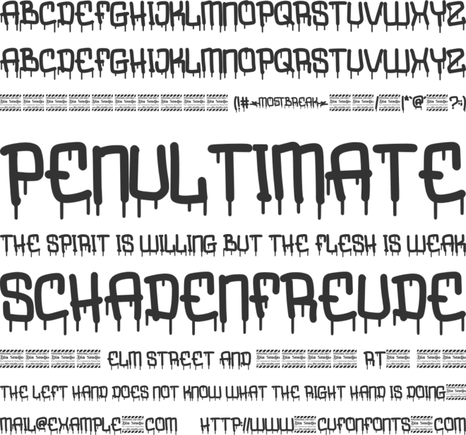 Mostbreak Personal Use font preview