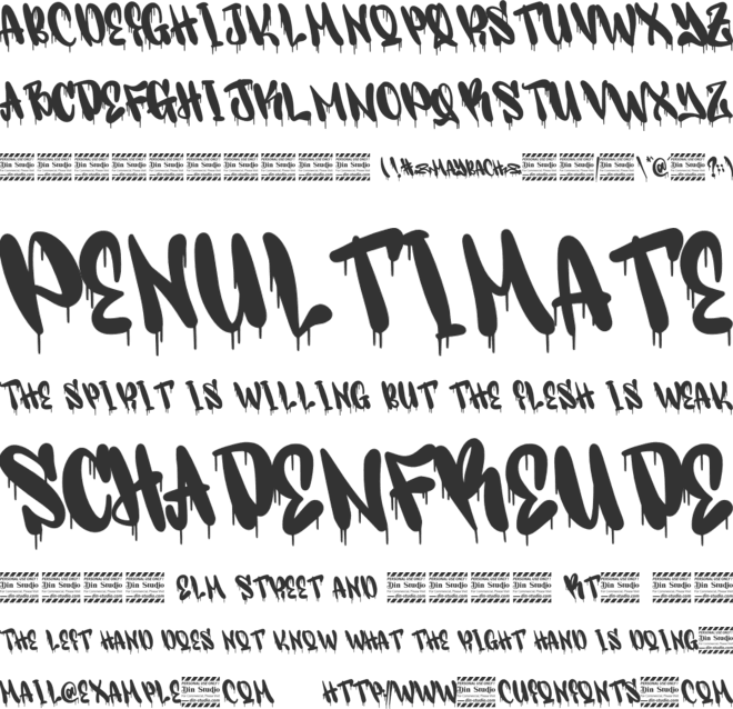 Maybach Personal Use font preview