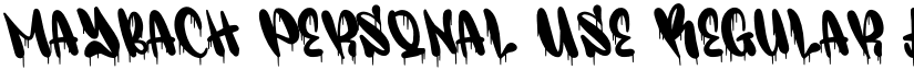 Maybach Personal Use Regular font