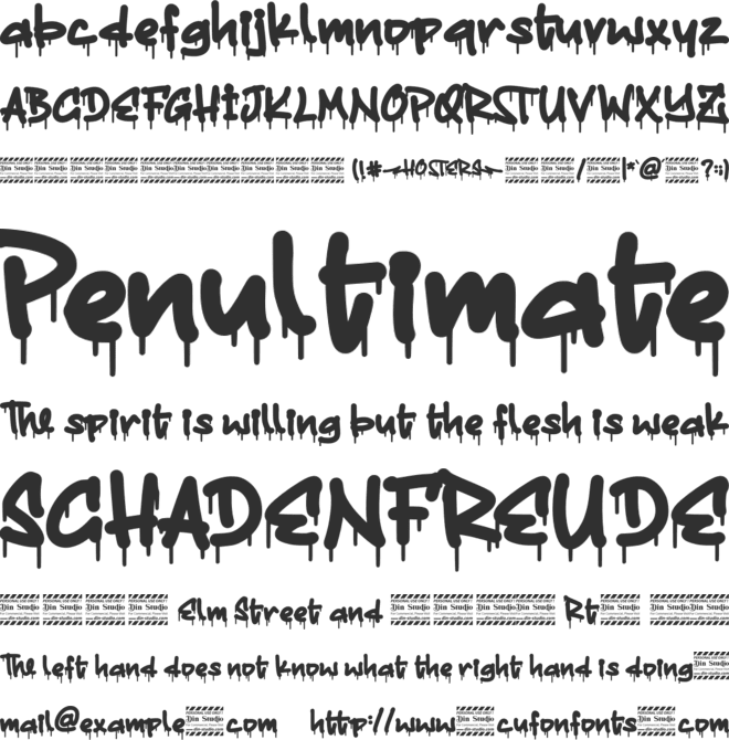 Hosters Personal Use font preview