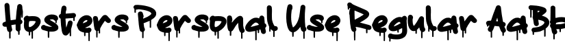 Hosters Personal Use Regular font