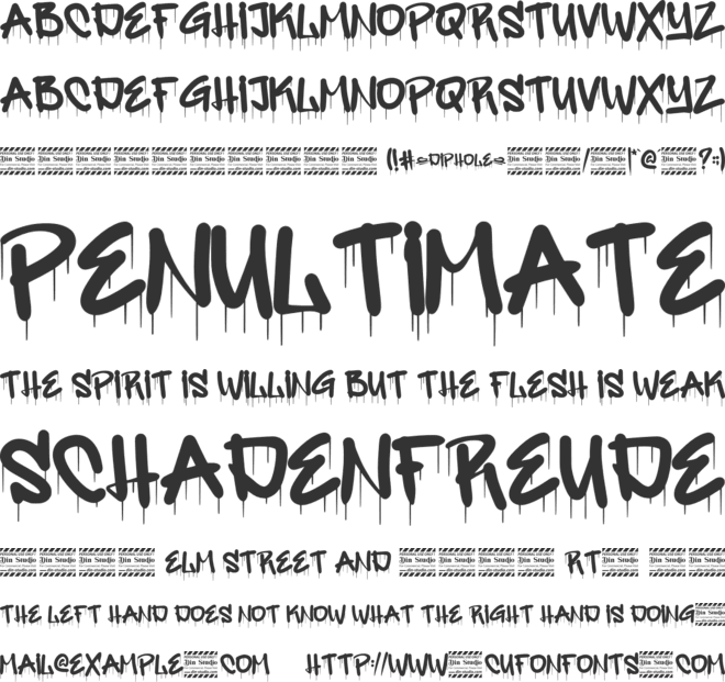 Diphole Personal Use font preview