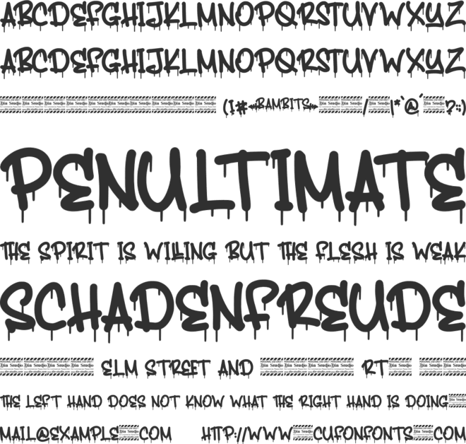 Bambits Personal Use font preview