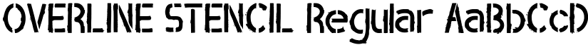 OVERLINE STENCIL Regular font