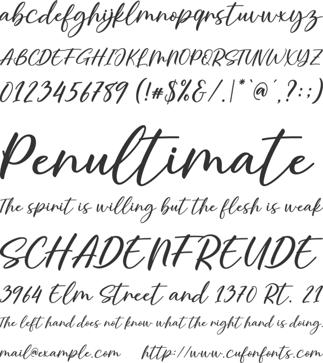 Belanga font preview