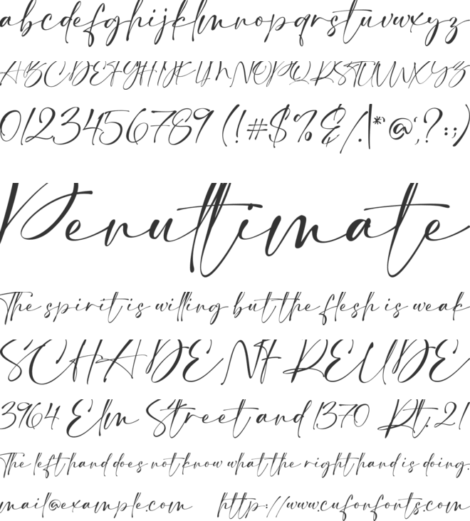 Callient font preview