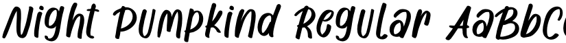 Night Pumpkind Regular font