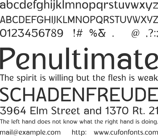 Mulheim font preview