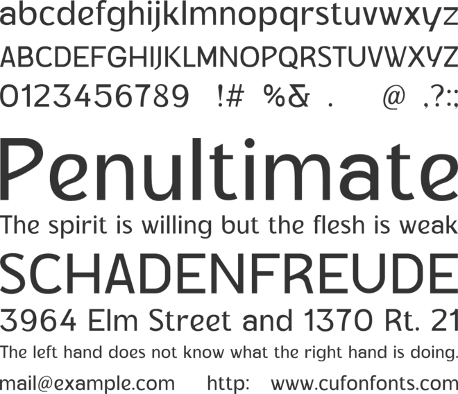 Mulheim font preview