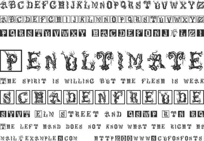 Tree Like font preview