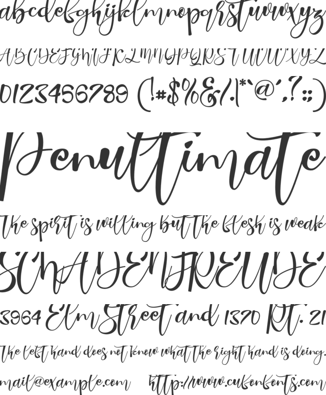 Butterfly Garden font preview