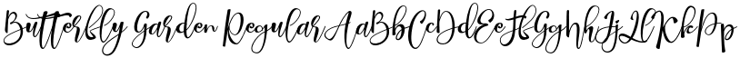 Butterfly Garden Regular font