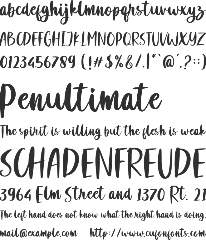 Brooldy font preview
