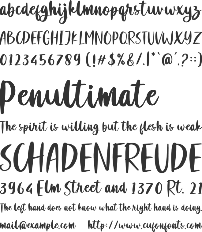 Brooldy font preview