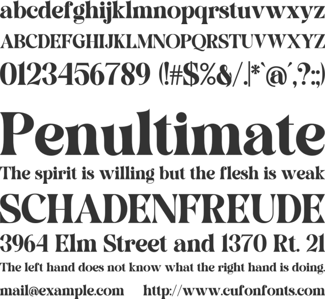 Bosento font preview