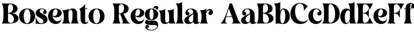 Bosento Regular font