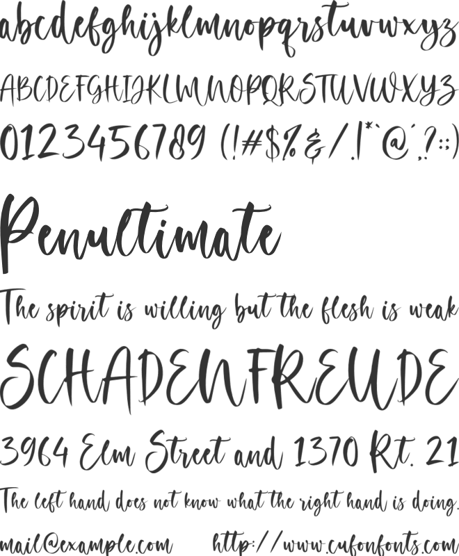 Bitteraty font preview