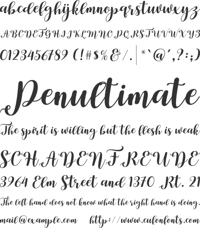 Bellisa font preview