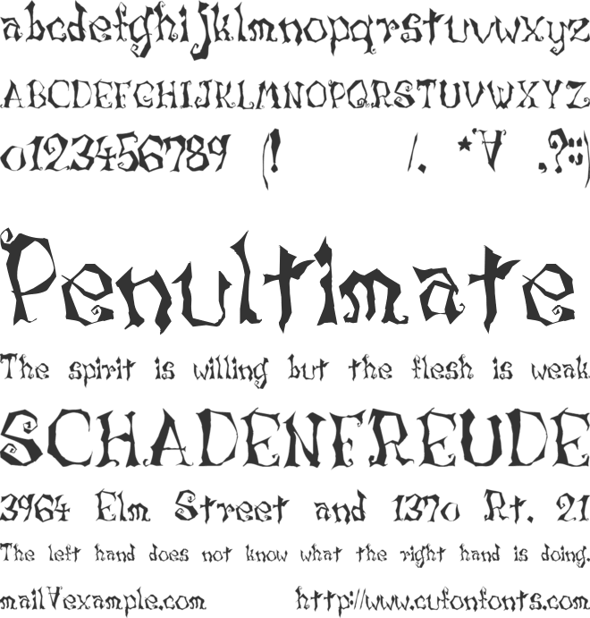 Lunacy More font preview